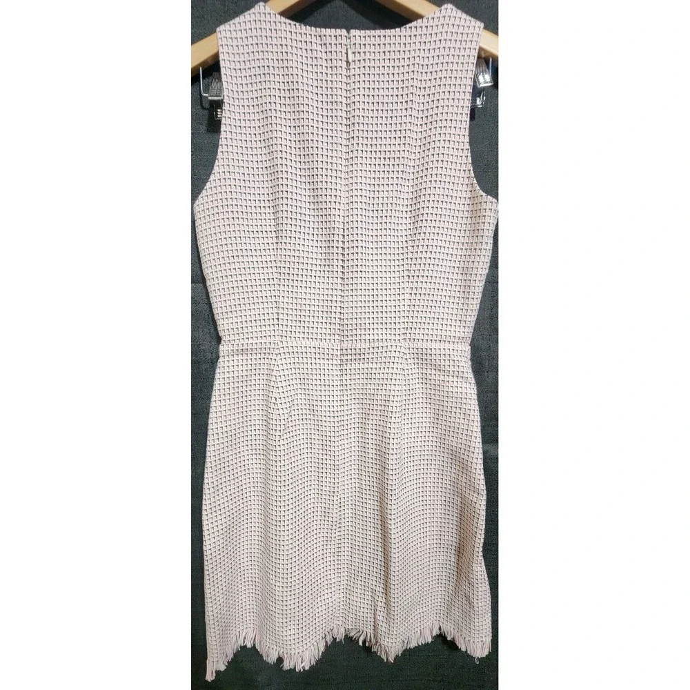 LOFT Tweed Dress Office Buisness Pink Black White‎ Sleeveless Womans Sz 2 NWOT